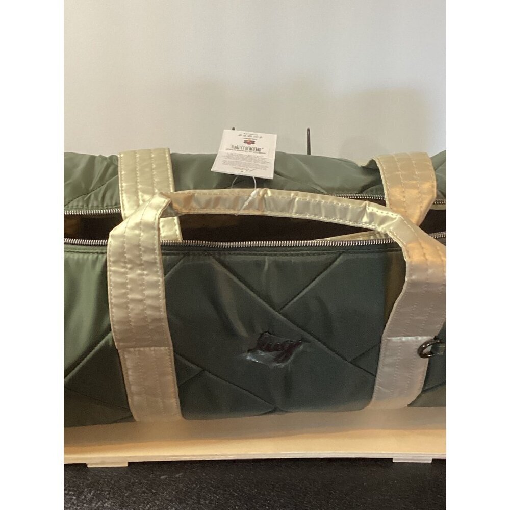 LUG Rowboat Duffle Bag Olive Metallic Champagne NWT - Picture 2 of 4
